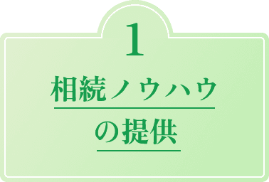 画像：ポイント1　相続ノウハウの提供